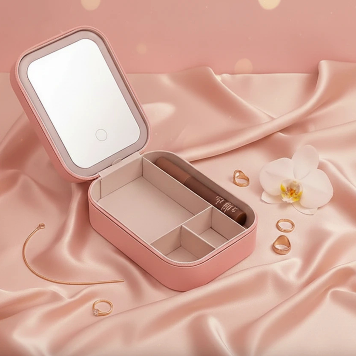 The Saundryam 'Radiance' LED Travel Jewelry Case