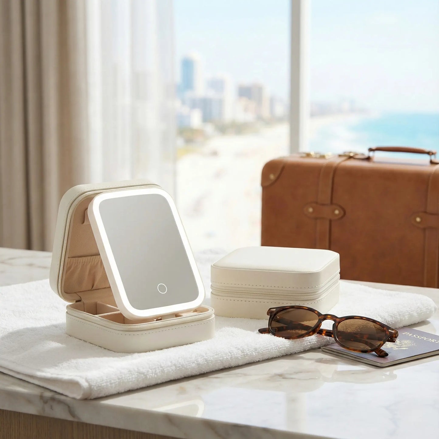 The Saundryam 'Radiance' LED Travel Jewelry Case